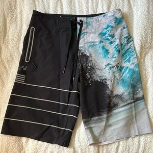 Hurley x Clark Little collab board shorts! Waist 31, Inseam 10